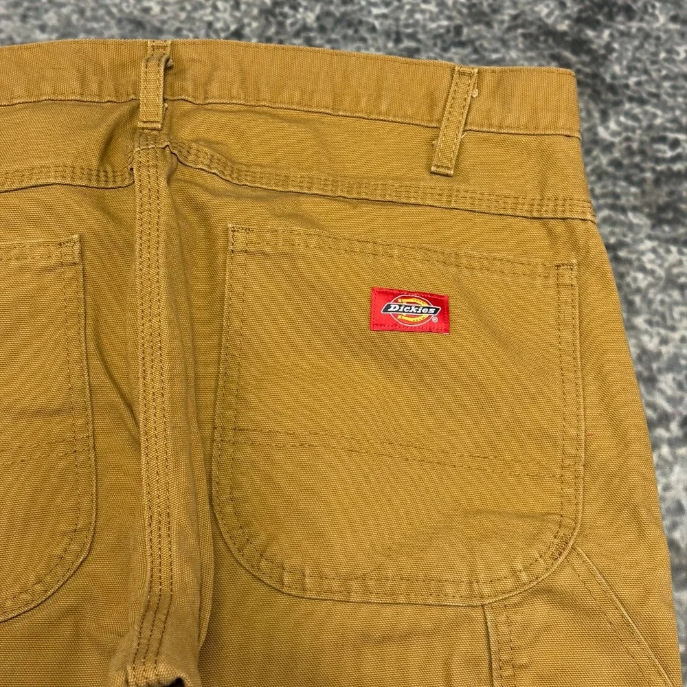 Dickies Carpenter Pants Mens 34x30 Tan Canvas Utility Workwear